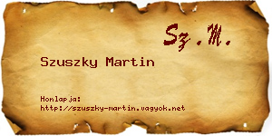Szuszky Martin névjegykártya